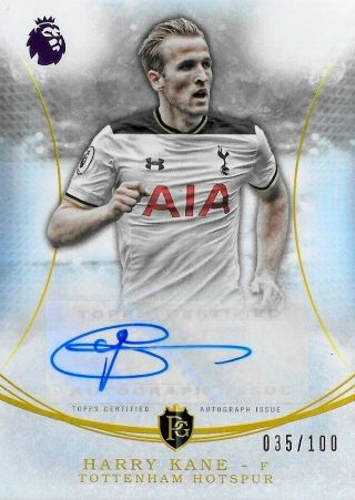 2016 - 17 Topps Premier Gold Harry Kane Tottemham Hotspur Moments Auto Card /100
