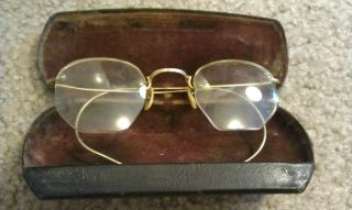 Vintage 1/10 12 Kgf Gold Antique Eyeglasses Spectacles
