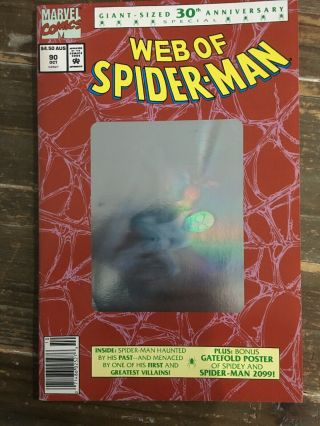 Web Of Spider - Man 90 Australian Price Variant Extremely Rare
