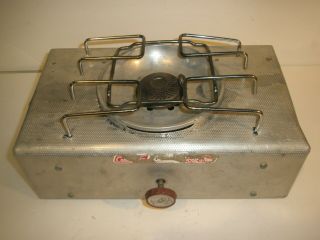 Vintage Coleman Aluminum Single Burner Lp Gas Cooking Stove Model 5404
