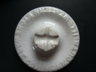 Vintage Monmouth Ill Crock Lid Western Stoneware White Lid Only