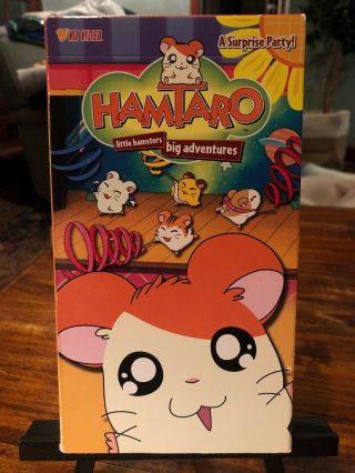 Hamtaro Vol.  3: A Surprise Party (vhs,  2002,  English Dubbed) Rare Anime