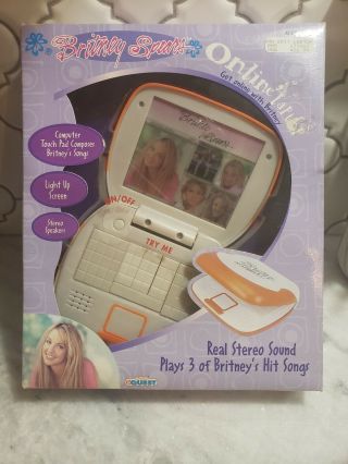 Britney Spears Rare Mini Laptop Toy Official 2000 Manley Toy Quest Plays 3 Songs