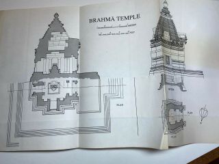 10,  Vintage Architectural Blueprints Hindu Temple Building Plans Architecture