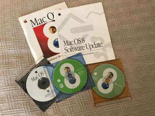 Apple Mac Os 8 Installation Cd’s And Manuals.  Very Rare Software.