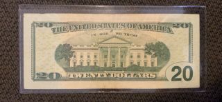 2013 20$ Star Note Bill MB00001777 Very Rare With Low Serial Number 2