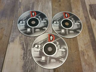 D (sony Playstation 1,  1996) Ps1 - Rare (discs 1,  2 And 3 Only) Pics