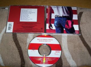 Bruce Springsteen Born In The U.  S.  A.  Cd Red White Stripes Canadian Variant Rare