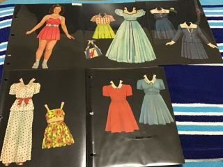 Vintage Shirley Temple Paper Doll Set 10 1/2inch 1940