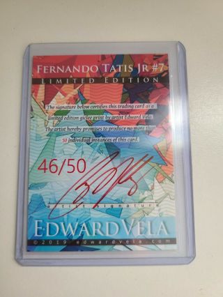 Fernando Tatis Jr 7 Sketch Card Limited 46/50 Edward Vela Signed Rare 2