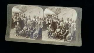 Antique 1909 Real Photo Stereoview Card King Wambugoo & 16 Wives Wakikuyu Africa