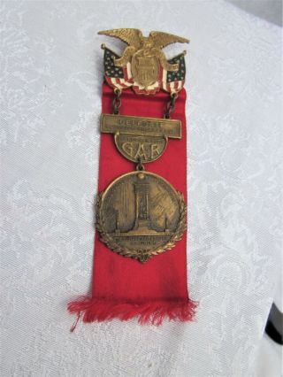 Rare Vintage 1910 Syracus Ny.  Gar Delegate Badge Encampment Grand Army Republic