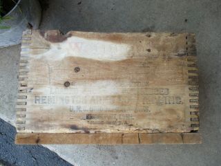 Antique Remington Arms Co Wood Ammo Shotgun Shell Box Crate Bridgeport Restore