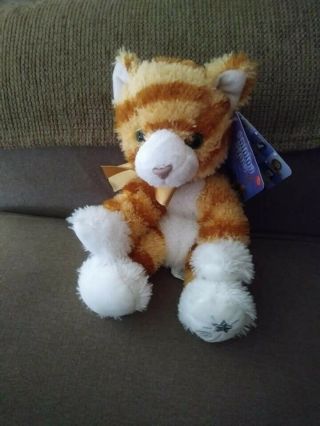 Russ Shining Star Orange Tabby Cat Kitten Plush Stuffed Toy No Code B350 Rare