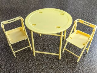 Vintage Mattel Barbie Patio Furniture Table And Chairs Set Age Unknown
