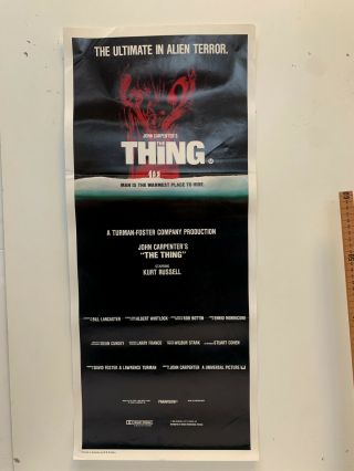 The Thing Rare Australian Daybill Movie Poster Cult 80s Monster Horror Classic