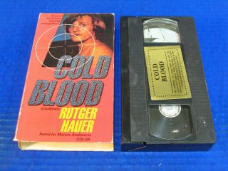 Cold Blood 1975 Action Thriller (vhs) Rutger Hauer (rare Oop)