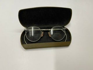 Vintage 1930s 1940s Fulvue Optical Spectacle Glasses With Case