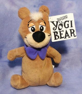 Vintage Yogi Bear Boo - Boo Plush Stuffed Animal Beanie Bean Bag Toy 1995