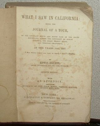 Rare Antique Book 1849 California In 1840s Ca W/ Map Of Gold Locations