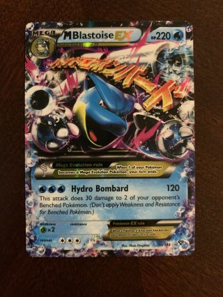 Mega Blastoise Ex 30/146 - Ultra Rare Pokemon Card - Nm,