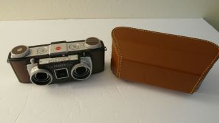 Rare Vintage 3d Kodak Stereo Camera 35mm F/3.  5 Lens,  Leather Case