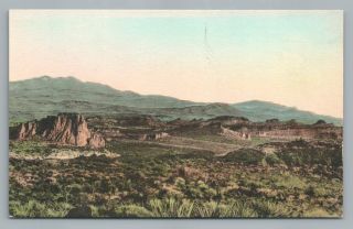 Sonoran Desert Route 66 Kingman Arizona Antique Hand Colored Albertype 1937