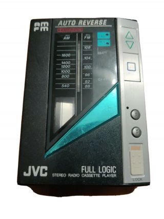 Vintage Jvc Cx - F7k Am/fm Stereo Radio Cassette Player Walkman - Rare Jb