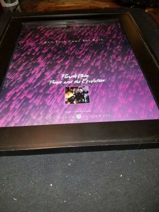 Prince Purple Rain Rare Promo Poster Ad Framed