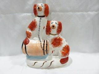 Vintage Modern Staffordshire Spaniels Dogs Figurine