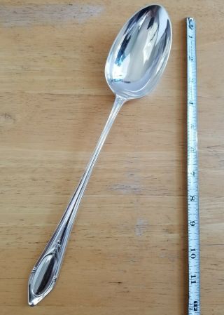 Vintage B.  T.  Sheffield England " 13 3/4 " Silverplated Serving Spoon