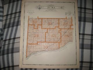 Antique 1905 Zuma Township Center Osborn Rock Island County Illinois Map