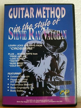 Guitar Method In The Style Of Stevie Ray Vaughan (dvd,  2004),  Rare
