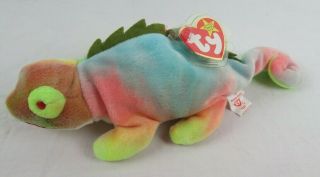 Rare First Generation " Iggy " Beanie Baby With Pvc Pellets