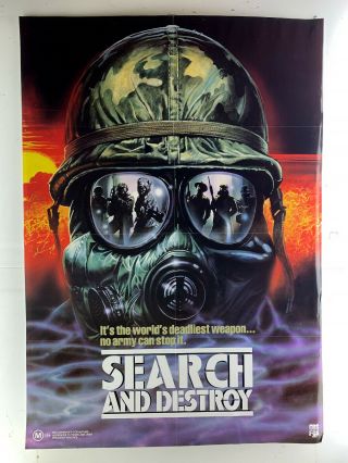 Search And Destroy Rare Cbs - Fox Vhs Video Poster Cult 80s Action Movie Great Art
