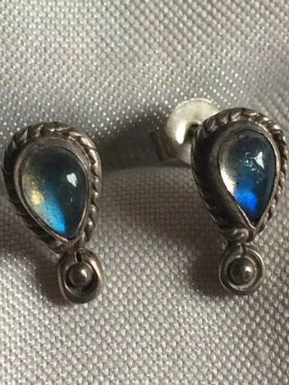 Vintage Costume Jewellery Earrings,  925 Sterling Silver