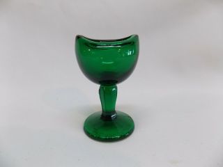 Vintage John Bull Emerald Green Glass Eyewash Cup.  1917.