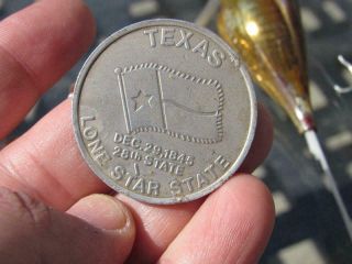 Aluminum Blue Bonnet Texas Coin Medal Token Bluebonnet Antique Rare (20c1)