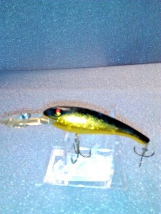 Old Lure Vintage Gold And Black Wally Diver For Walleye Fishing,  Great Bait.
