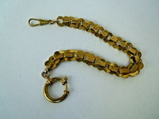 Very Rare Chain For A 19th Century Antique Swiss Made Gold Pocket Watch