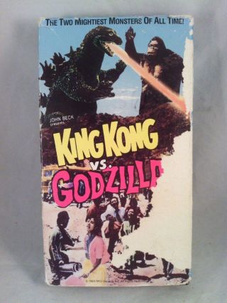 Vhs Video Tape King Kong Vs Godzilla Hollywood Movie Greats Rare Out Of Print