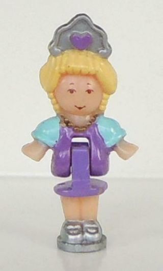 Vintage Polly Pocket Replacement Figure W/tiara From 1993 Pony Parade Ring