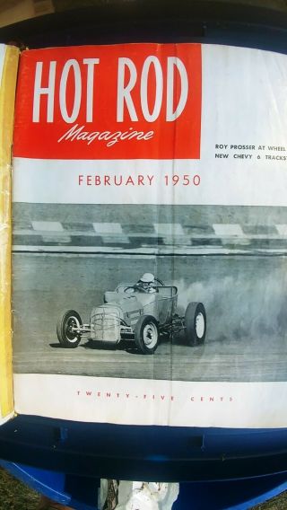 1950.  Vintage Nhra Hot Rod Magazines Complete year in Binder Rare 3