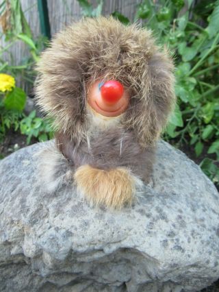 Vintage Big Nose Rubber Face Furry Body Doll Troll Carnival Prize Rushton 2
