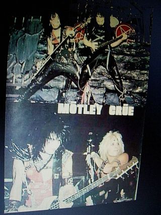 Motley Crue Shout At The Devil Live Poster Vintage 1984 Rare Lp