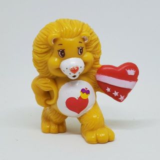 Vintage Care Bear Cousins Brave Heart Lion Pvc Figure 1984 Miniature Mini