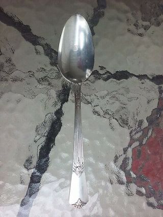 Antique Vtg Wm Rogers Sectional Is Silver Plated 8 3/8 " Serving Spoon Cadence
