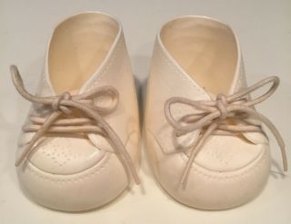 Vintage Cabbage Patch Kids White Lace Shoes For 16” Dolls Hong Kong Factory Orig