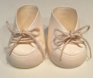 Vintage Cabbage Patch Kids White Lace Shoes For 16” Dolls Hong Kong Factory Orig 2