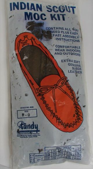 Tandy Leather Moccasin Kit Indian Scout Moc Suede Size 8 - 9 Crafting 4608
